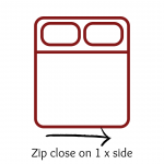 Zip Up Duvet Cover in 540TC Satin Stripe - White or Ivory